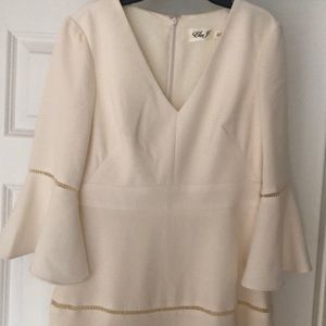 Eliza J women’s flare sleeve dress in cream size 4